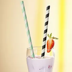 Трубочки «Спираль» без сгиба[100шт] бумага D=6,L=200мм черный,белый, изображение 3