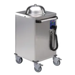 Thermostatic trolley for plates D=200-310mm  stainless steel , H=105, L=65, B=51cm  silver.