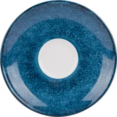 Блюдце «Аида» с декором фарфор D=12см синий