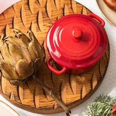 Кастрюля для запекания «Форно» керамика 200мл D=10,H=9см красный, изображение 3