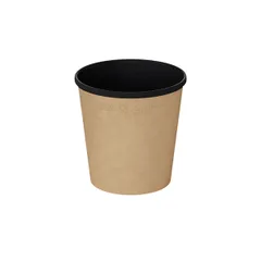 Контейнер бумажный OneBowl для супа картон 0,52л D=102/75,H=104мм черный