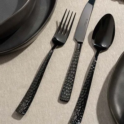 Нож столовый кованный «Палас Мартелато» сталь нерж. ,L=218/105,B=19мм черный, изображение 9