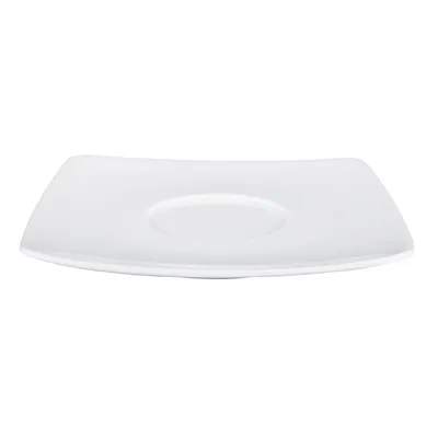 Блюдце «Белая» Принц квадратное фарфор ,L=14,5,B=14,5см белый