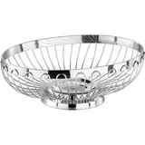 Корзина для хлеба плетеная овальная сталь нерж. ,H=65,L=195,B=150мм металлич.