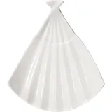 Блюдо «Кунстверк» веер фарфор ,H=40,L=205,B=175мм белый