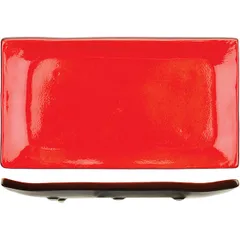 Serving dish “Carmine” ceramics ,L=24,B=15.4cm red,black