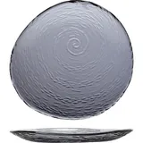Блюдо «Скейп Гласс» круглое стекло D=25см серый
