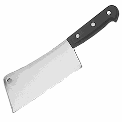 Топор для рубки мяса сталь нерж.,пластик ,L=16см черный,металлич.