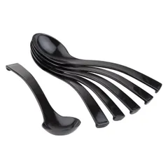 Ложка для комплимента набор[6шт] пластик ,L=6,B=3см черный, изображение 3