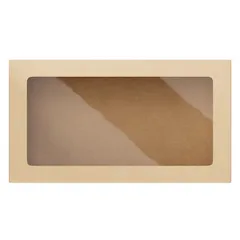 Контейнер бумажный OneBox с крышкой картон 1,45л ,H=4,L=26,B=15см св.корич., изображение 3