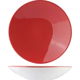 Салатник «Фиренза ред» фарфор 1л D=300,H=65мм красный,белый