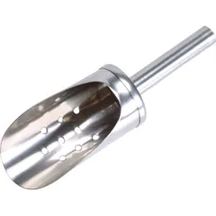 Perforated ice scoop  stainless steel  L=19cm  silver.
