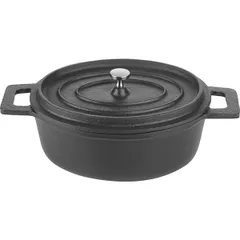 Кастрюля для запекания «Эмбер Каст Мэтт» чугун 0,8л ,H=7,L=18,B=14см черный, изображение 2