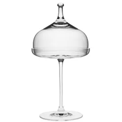 Подставка для десерта «Эссеншл» с крышкой хр.стекло 120мл D=12,H=23см прозр.