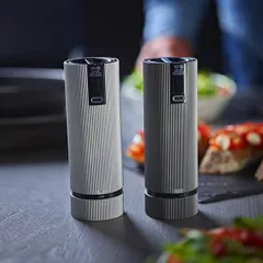 Мельница для соли «Лайн» электрическая с USB зарядкой алюмин. ,H=15см граф., изображение 3