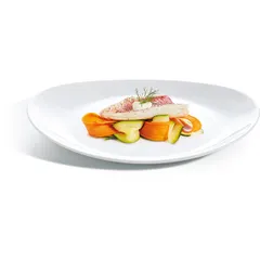 Блюдо «Эволюшнс Уайт» овальное стекло ,L=30,B=26см белый, изображение 2