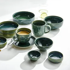 Чашка кофейная «Аврора Везувиус Бернт Эмералд» фарфор 110мл бежев.,зелен., изображение 3