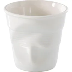 Glass for hot “Froisse” porcelain 330ml D=10.5,H=10cm white