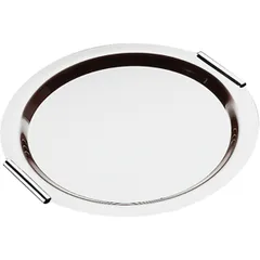 Round tray with handles “Finess”  stainless steel  D=38cm  silver.