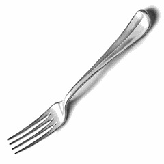 Table fork "Serfis"  stainless steel  metal.