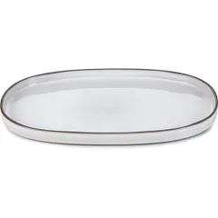 Блюдо сервировочное «Карактэр» керамика ,H=25,L=355,B=218мм камен.-серый., изображение 2