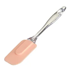 Pastry spatula (up to +200°)  silicone, plastic , L=25, B=6cm  beige, transparent.