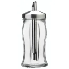 Сахарница с дозатором стекло,металл 260мл D=55,H=130мм