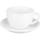 Чайная пара «Кунстверк» фарфор 300мл D=100/155,H=80,L=155мм белый, Объем по данным поставщика (мл): 300
