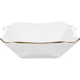 Салатник квадратный фарфор ,H=40,L=135,B=135мм белый,золотой