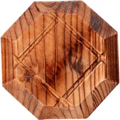 Hot stand octagonal pine ,H=13,L=180,B=180mm brown.