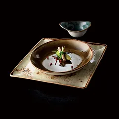 Салатник «Крафт Блю» фарфор 125мл ,H=55,L=130,B=95мм синий, изображение 3