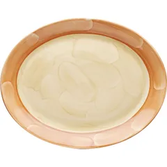 Блюдо «Паприка» овальное фарфор ,L=34,5,B=26,5см оранжев.,бежев.