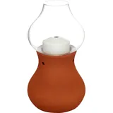 Lamp “Aladin” glass D=10.2,H=18.8cm brown, clear.