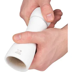 Мельница для соли «Таити» металлический механизм бук ,H=15см белый, изображение 3