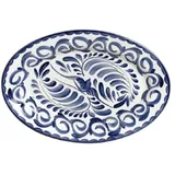 Блюдо «Пуэбла Блю» овальное фарфор ,L=31,B=23см белый,синий