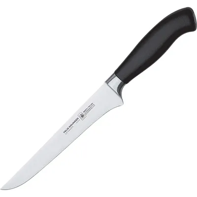 Нож для обвалки мяса «Платинум» сталь ,H=15,L=285/170,B=20мм черный,металлич.