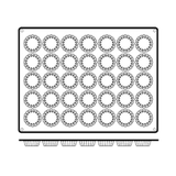 Форма кондитерская [35ячеек]маффины силикон D=50,H=15,L=400,B=300мм черный