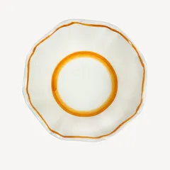 Розетка «Нерль Морошка» керамика 50мл D=85,H=30мм белый,оранжев., изображение 2