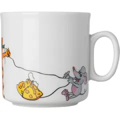 Mug “Cat and Mouse”  porcelain  200 ml  white