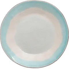 Plate “Malibu” small  ceramics  D=15cm  beige, blue.