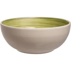 Salad bowl “Turbolino”  ceramics  2.6 l  D=250, H=95mm  white, green.