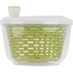 Центрифуга для сушки зелени пластик 4,4л D=23,5,H=18см белый,зелен., изображение 2