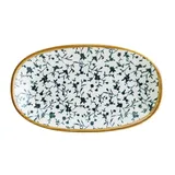 Блюдо сервировочное «Калиф» овальное фарфор ,L=150,B=85мм белый,синий