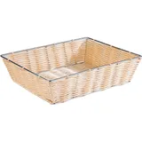 Корзина для хлеба плетеная полипроп. ,H=80,L=325,B=265мм бежев.