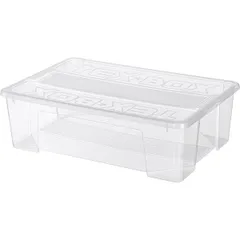 Контейнер для продуктов «Текс-Бокс» с крышкой полипроп. 28л ,H=17,L=57,B=38см прозр.