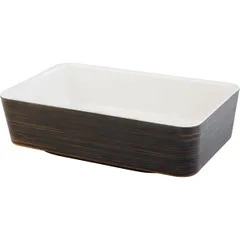 Rectangular salad bowl  plastic  1.5 l , H=70, L=265, B=162mm  dark wood