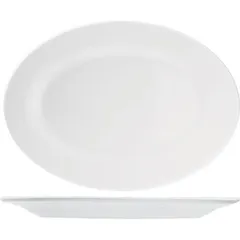 Блюдо «Кунстверк» овальное фарфор ,H=16,L=260,B=170мм белый