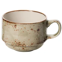 Чашка чайная «Крафт Грин» фарфор 200мл D=80/44,H=60мм зелен.,коричный