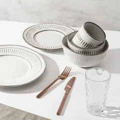 Тарелка «Стили» мелкая фарфор D=21см белый, изображение 2