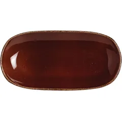 Dish "Terramesa Mocha" oval  porcelain , H=20, L=255, B=130mm  dark brown.